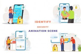 Mobile Lock Identify Security Animation Scene 43660619