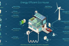 Energy Efficient Eco House Infographic 26009987