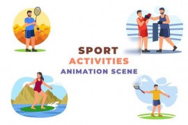Sport Activities Explainer Animation Scene 43419140