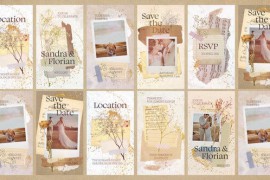 Wedding Invitation Collage Vertical Reel 51212393