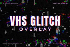 10 Retro VHS Glitch Overlays for Photoshop