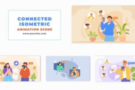 Flat Isometric Connection Concept Vector Animation Scene 48802912