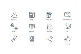 Social Media - Outline Icons 49818752