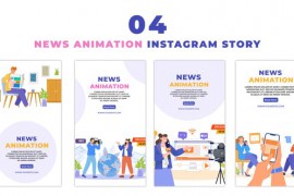 Cartoon Style News Concept Animation Instagram Story 48058913