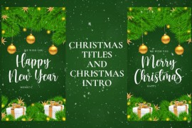 Merry Christmas Intro and Christmas Titles | MOGRT 42486050