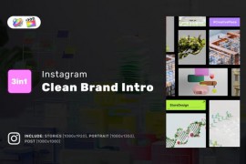 Clean Brand Intro - Instagram Stories, Portrait, Square for FCPX 50965967