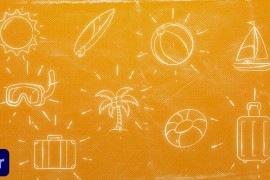 Doodle Scribble Summer Beach Tropical Elements 51951660