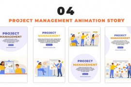 Corporate Project Management Flat Character Instagram Story 48659691