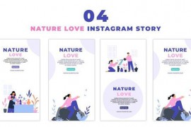 Animated Nature Lover Flat Character Instagram Story 47464487