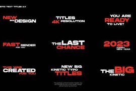 Kinetic Text Titles 2.0 | AE 44579261