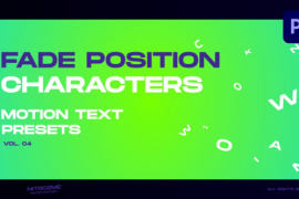 Characters Motion Text: Fade Position Vol. 04 for Premiere Pro 45890300