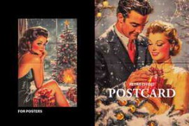 Free Download:Vintage Postcard Poster Photo Effect for Photoshop