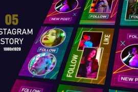 Funky Light Instagram Story Frames After Effects Template 45064374