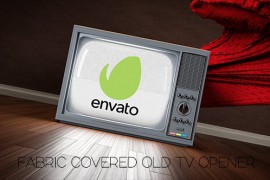 Fabric Covered Old TV Opener 20420003