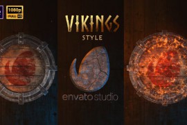 Vikings Style Cinematic Shield Logo Reveal 24003501