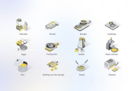 Kitchen Items - Isometric Icons 49871146