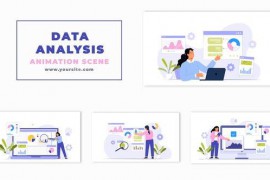 Data Analysis Flat Character Animation Scene 47354179