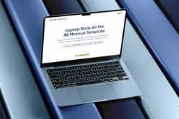 Free Download:Laptop Book Air Screen Mockup Template 59044158