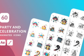 Party and Celebration Animated Icons | After Effects 48770567