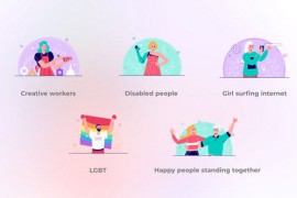 Happy People Standing Together - Flat Сoncepts 49462249
