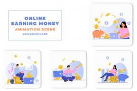 Online Earning Money Animation After Effects Template 46410743