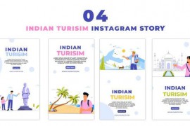 Famous Indian Tourist Places Flat Vectors Instagram Story 47440157