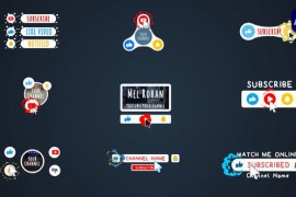 2D Cartoon Youtube Subscribe Buttons Pack #2 [After Effects] 44741139