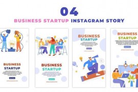 Creative Business Startup Flat Character Instagram Story 47441312