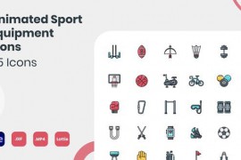 Animated Sport Equipment Icons 34907080
