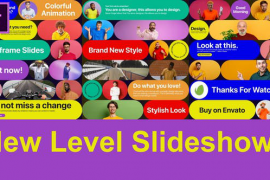 New Level Slideshow Colorful Gallery Opener MOGRT for Premier Pro 51128976
