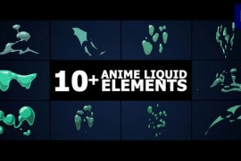 Anime Liquid Elements | Premiere Pro MOGRT 50287430