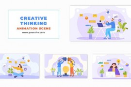 Creative Thinking Concept Flat 2D Animation Scene 48802851