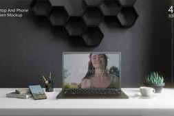 Free Download:Laptop And Phone Screen Mockup 59017103