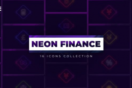 Neon Finance Icons | Premiere Pro 48999577