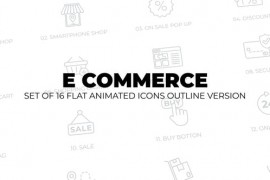 E commerce - Set of 16 Animated Line Icons 43598815