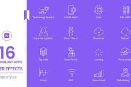 Technology Apps Animations Line icons Pack - MORGRT 44913709