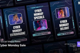 Social Media Reels - Cyber Monday Sale After Effects Template 49326089