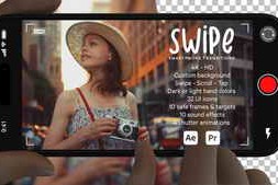 Free Download:Smartphone Swipe Transitions | AE & Premiere Pro Template 58978427