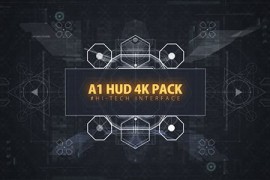 68 HUD UI Ultimate Interface Footage/ Screen of Future/ Iron Man/ Icons/ Grid/ Sci-fi and Technology