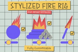 Fully Customizable Stylized 2d Fire Rig for After Effects 51996925