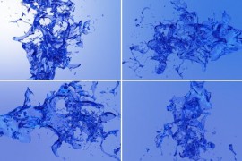 1#Crystal Clear Blue Water Splash V2 45887968