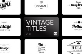 Vintage Title 01 for After Effects 43804124