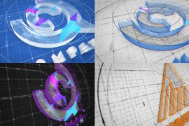Architect Blueprint Logo Reveal 50652930