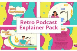 Retro Podcast Explainer Animation Scene Pack 45655459