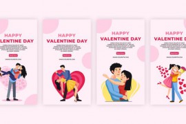 Romantic Valentine Day Celebration Instagram Story Pack 39061581