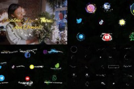 Christmas Magic Social Media Lower Thirds And Elements | DaVinci Resolve 42354653