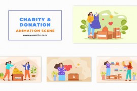 Charity and Donation Vector Animation Scene Template 48571375
