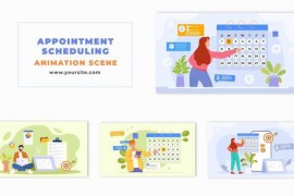 Appointments Scheduling Flat Design Animation Scene 48802349