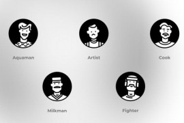 Black and White Avatars of Men - Avatars Concept 47717269