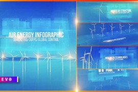 Air Generator Infographic/ Wind Energy Turbines/ Green Power/ Power Grid/ Eco/ Economic/ Politics